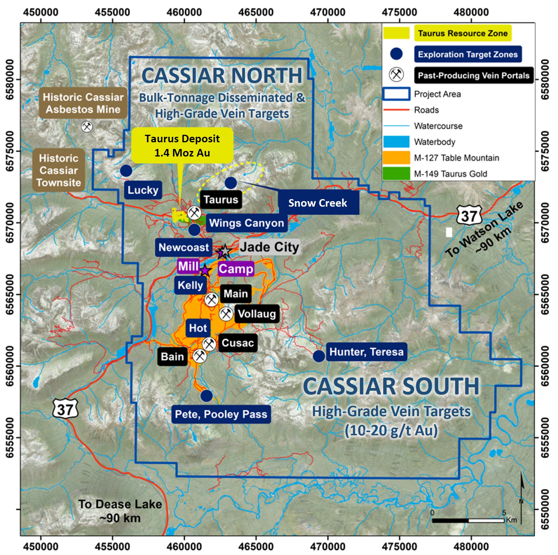 Updated Cassiar Property Map MAY 2022